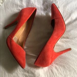 Madewell Mira Pumps Size 8.5 Suede Red